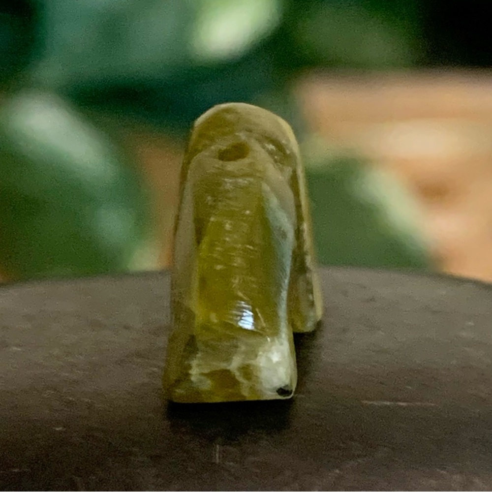 Native American Style Serpentine Carved Zuni Buffalo Bead Top Drilled Animal .9" - Picture 10 of 16